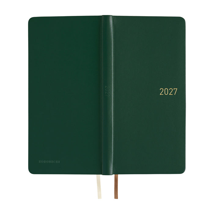 HOBONICHI TECHO 2027 | WEEKS | Leather: Forest Green