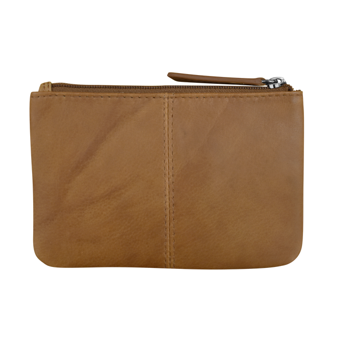 ILI RFID Blocking Leather Zip Coin Purse 6413