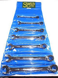 King Dick Whitworth ratcheting 7 pc wrench set 1/8 3/16 1/4 5/16 3/8 7/16 1/2"