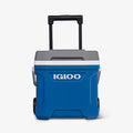 Front View | Latitude 16 Qt Roller Cooler::Blue::Locking/telescoping handle