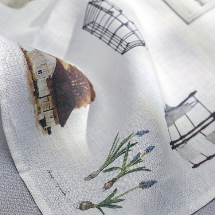 Linen Handkerchief - M.O. Living With Flowers