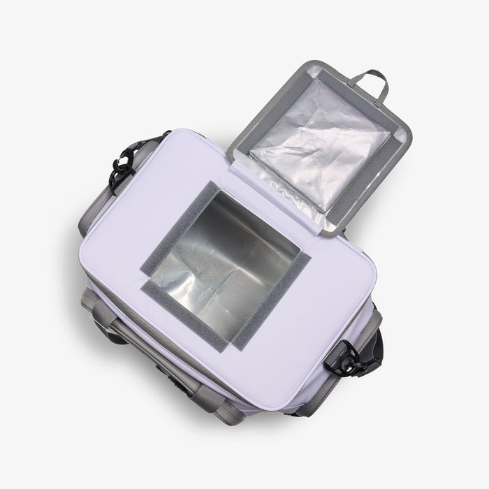 Hatch View | Marine 30-Can Square Cooler Bag::::Quick-access hatch