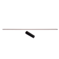 Silver metal rod with black foam grip end cap.