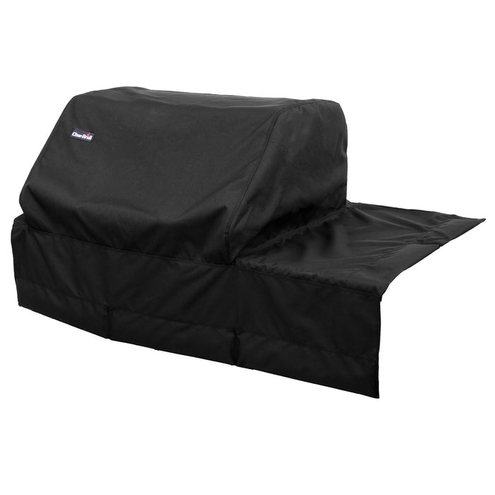 Black grill cover with extended side flap, brand logo visible.