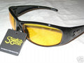 Night use eyewear polycarbonate 100% UV enhanced detail Yellow Marksman Cycle