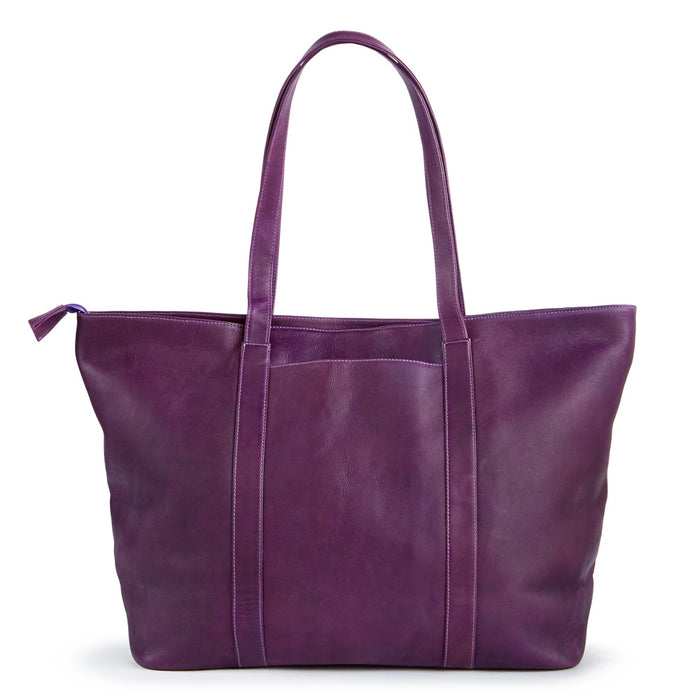 Noir Colombian Distressed Leather Super Shopper Tote 777-1407
