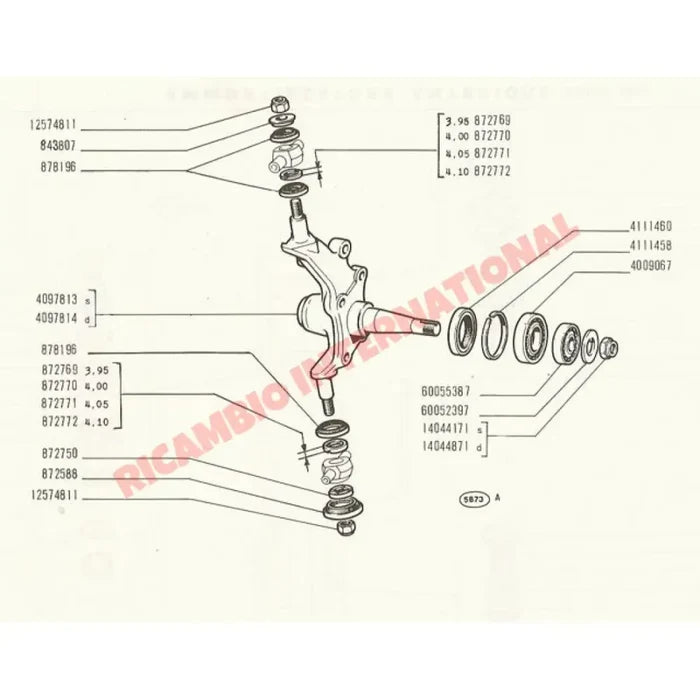 N/S Left Hand Thread Hub Nut - Fiat Dino,124,125,131,132,1100R,1300,1500,600T,850T - Axles - Shaft - Joints