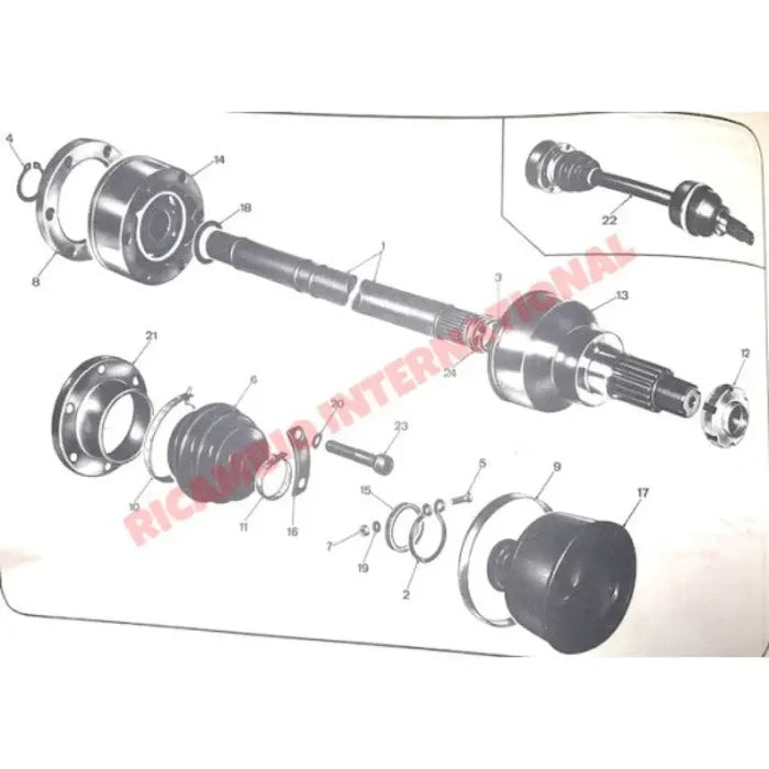 Outer CV Boot Convoluted (Wheel Side) - Lancia Fulvia Flavia - Steering