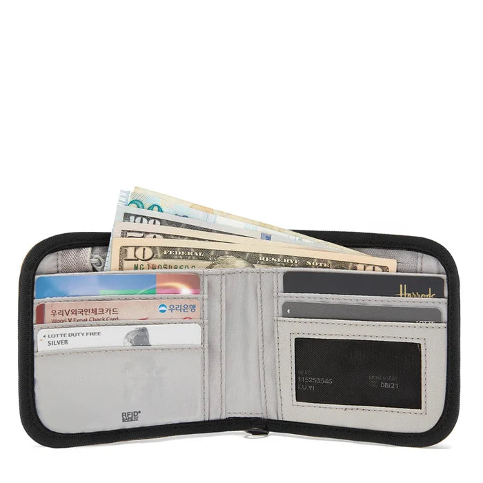 Pacsafe RFIDsafe V100 RFID Blocking Bifold Wallet 10556 Black