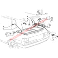 Pair of Rear Parcel Shelf Strap - Fiat Uno - Accessories