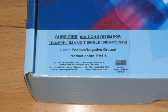 PAZON electronic ignition system Triumph BSA unit single 6V 6volt side points