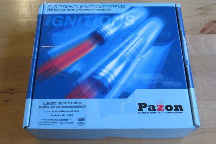 PAZON electronic ignition system Triumph BSA unit single 6V 6volt side points