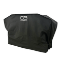 Black Char-Broil grill cover with logo.