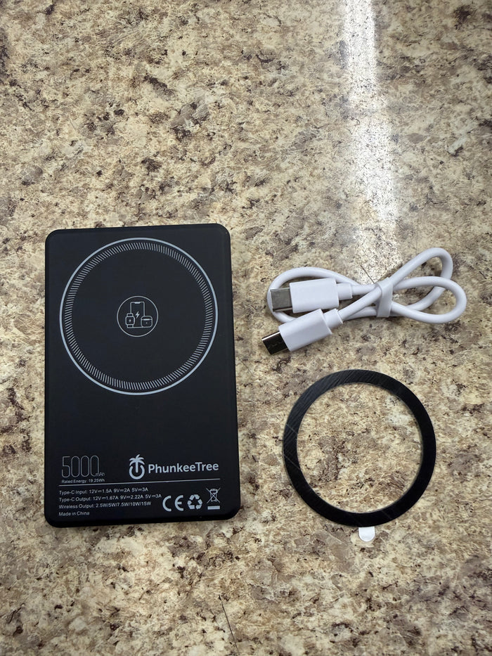 PhunkeeTree Wireless Magnetic Ultra-Slim Power Bank slimpbbl
