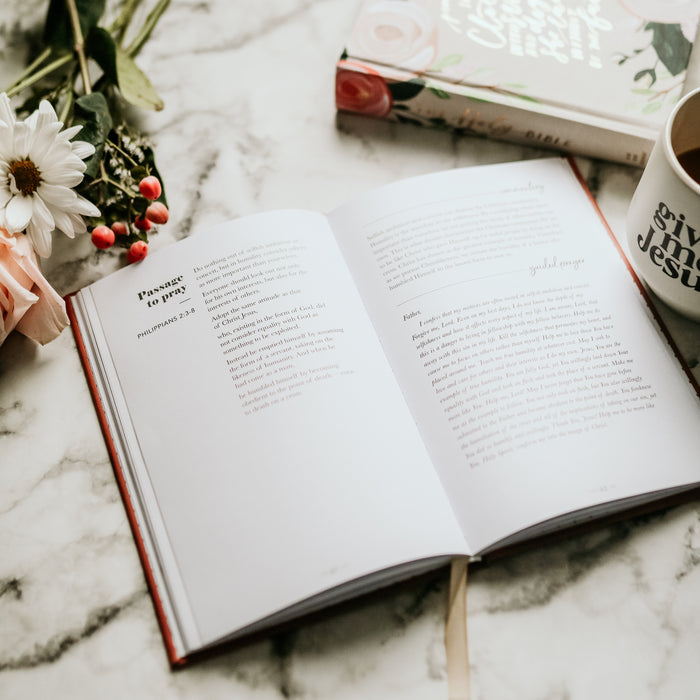 a red leatherette journal for motherhood