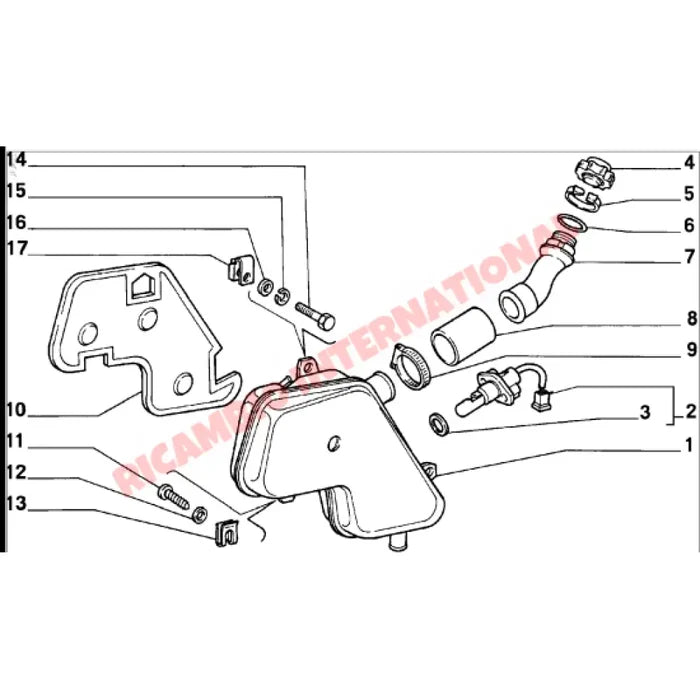 Radiator Expansion Tank Pipe - Fiat 126 BIS - Heating & Cooling