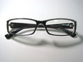 Reader style glasses clear UV lens black and clear frames