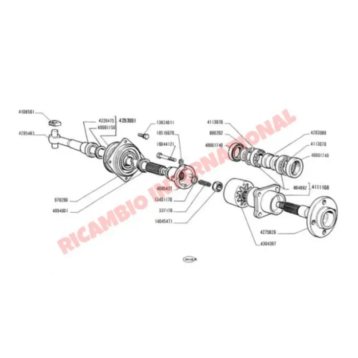Rear Hub Flange - Classic Fiat 500 - Axles - Shafts - Joints and Couplings