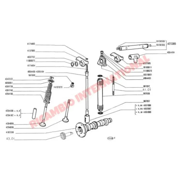 Reconditioned Rocker Shaft Complete - Classic Fiat 500 126 - Mechanical & Engine Parts