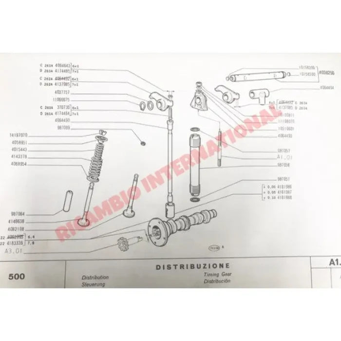 Rocker Valve Adjuster - Classic Fiat 500 126 - Mechanical & Engine Parts