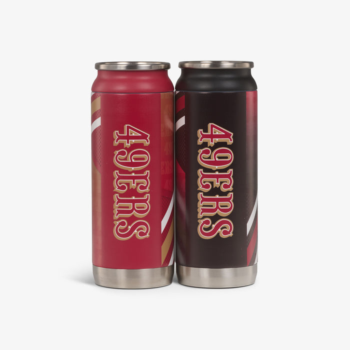 Back View | San Francisco 49ers Home & Away 16 Oz Can 2-Pack::::Durable stainless steel