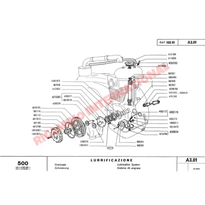 Second Hand Oil Thrower - Classic Fiat 500,126 - Mechanical & Engine Parts
