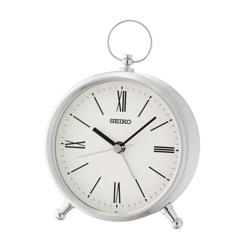 Seiko Ming Bedside Alarm Clock QXE063SLH Silver