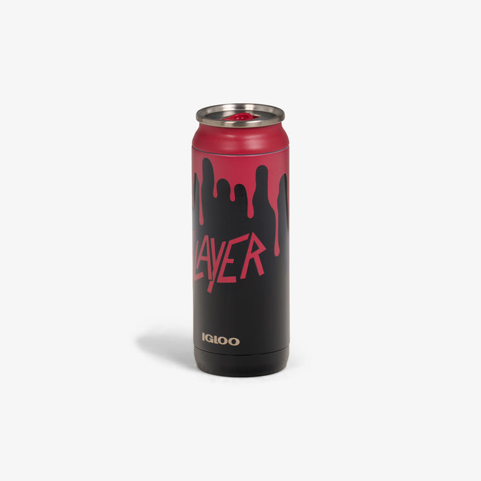 Angle View | Slayer Drip 16 Oz Can::::Sliding mouth-opening tab