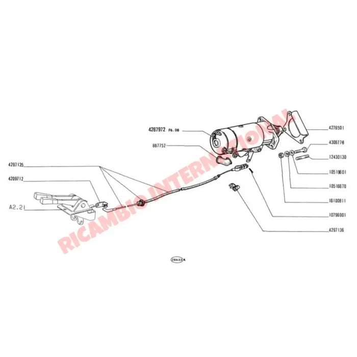Starter Motor Mounting Plate Shim - Classic Fiat 500 126 - Reconditioned Parts