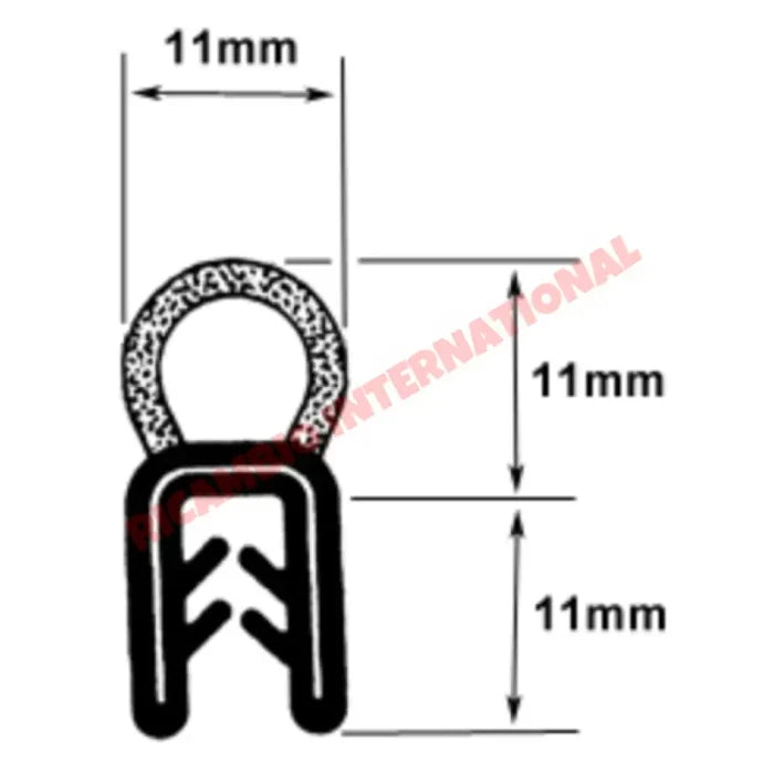Tailgate Seal (1x metre) - Classic Fiat Lancia Alfa Romeo - Gaskets - Seals - Grommets and Rubber Parts