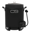 Black Char-Broil deep fryer with control knob and handles.