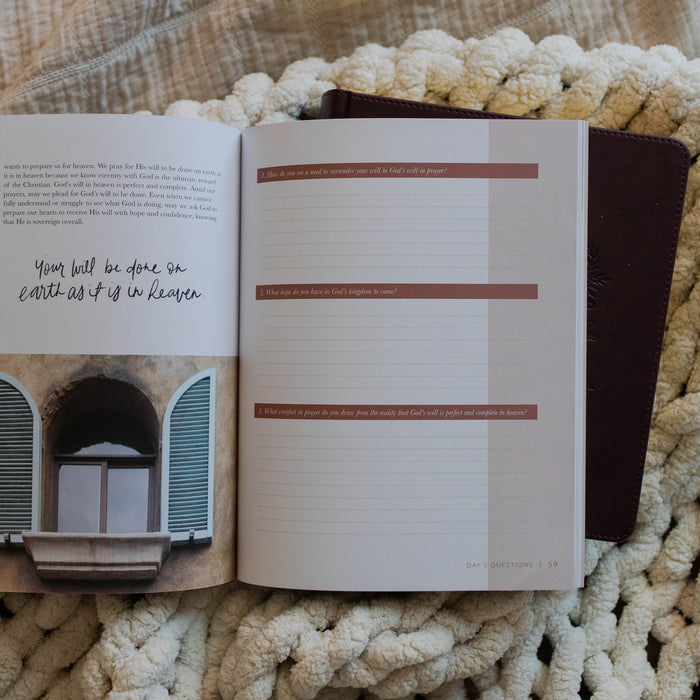 Example of daily questions in The Lord's Prayer Women's Bible Study