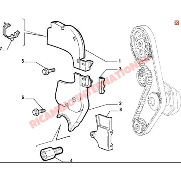 Timing Belt Cover Kit - Fiat Punto MK2 Doblo