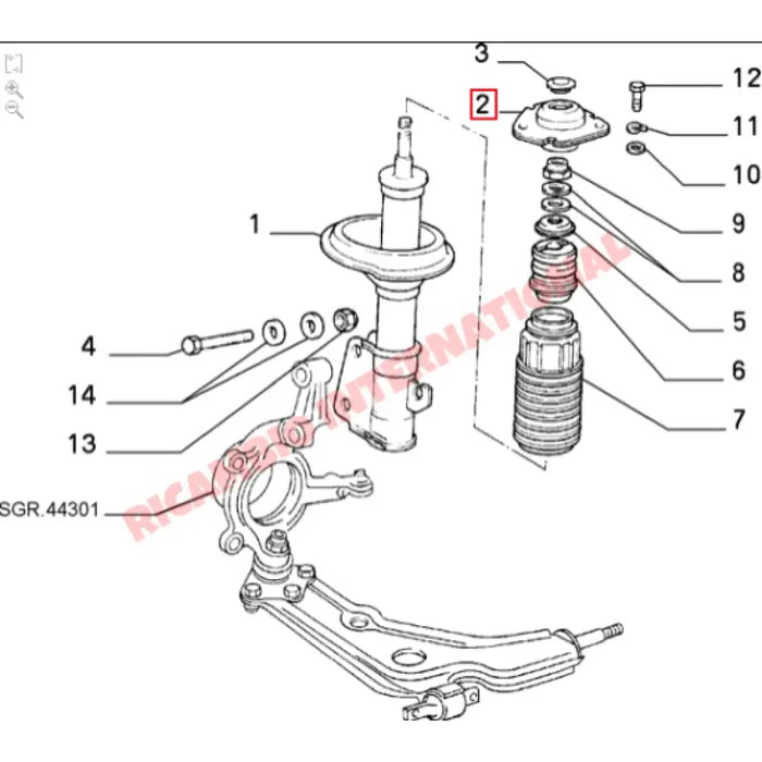 Top Shock Mount - Fiat Croma & Lancia Thema