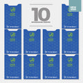 Travelon Set of 10 RFID Blocking Card Sleeves 13701 Blue