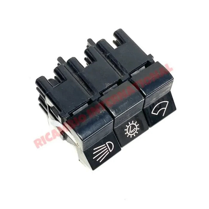 Triple Dashboard Switch Cluster - Fiat 850 124 - Interior Switches