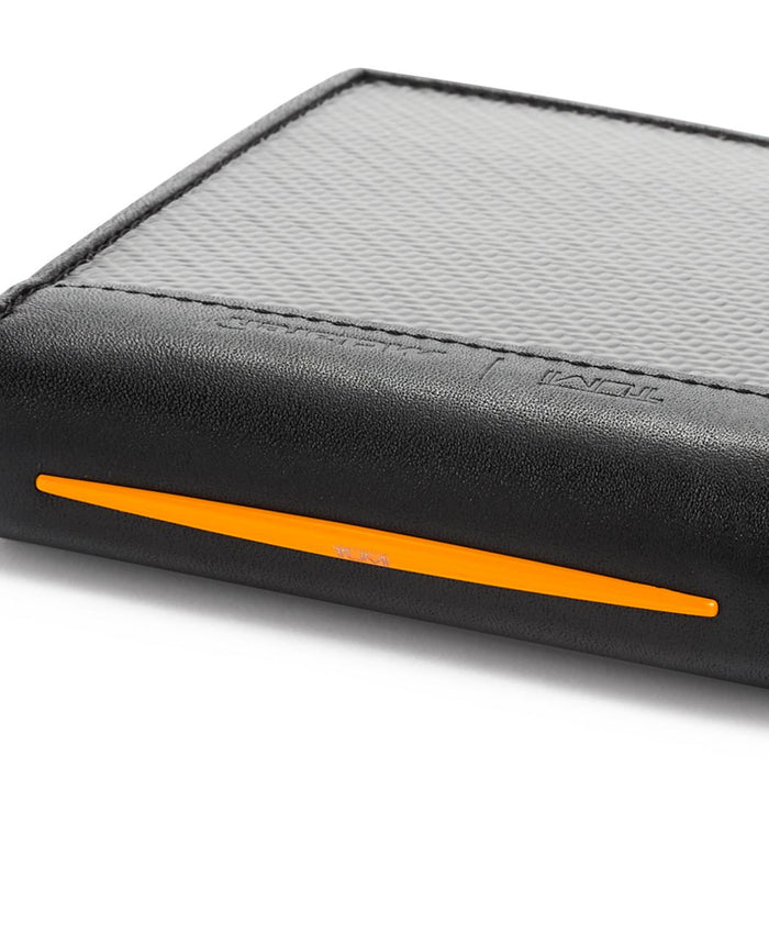 Tumi x McLaren Global Double Billfold 140120 Carbon Fiber/Papaya