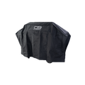 Black Char-Broil grill cover with CB logo.