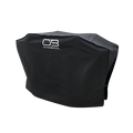 Black Char-Broil grill cover with logo.