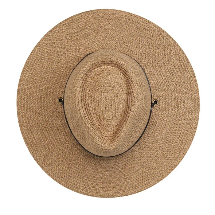 Wallaroo Women's Petite Sanibel Wide Brim UPF Sun Hat PSANI Camel