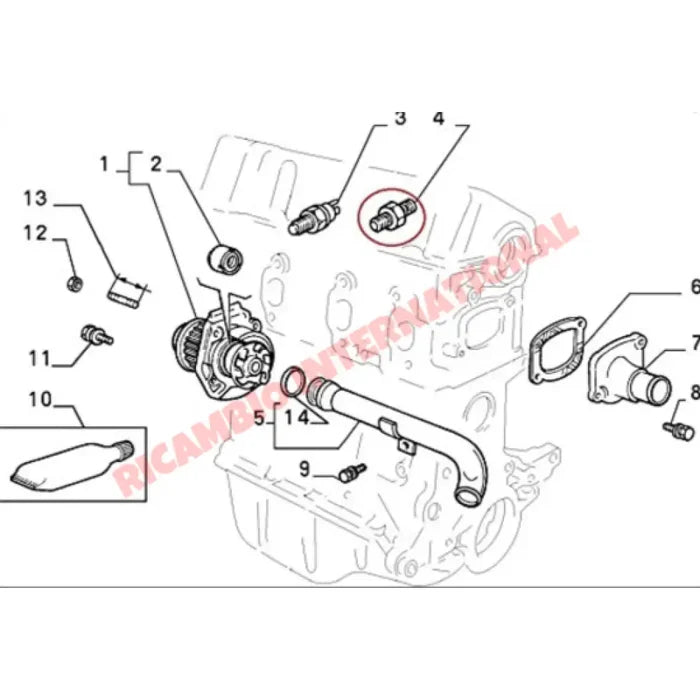 Water Temperature Sender - Classic Fiat Panda Uno - Ignition & Electronic Parts