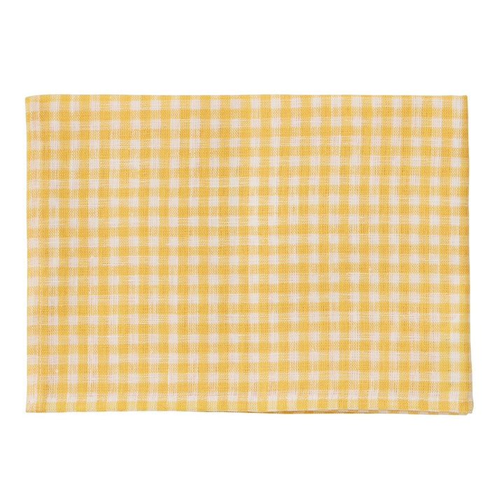 Yellow Gingham/Check (Keily) | Linen Kitchen Cloth